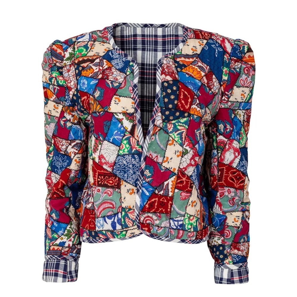 - Alix Of Bohemia Billie Broken Glass Quilt Reverseable  Jacket - Picture 3 of 17